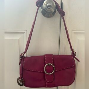 Vintage Donald J Pliner Pink‎ Leather Shoulder Bag